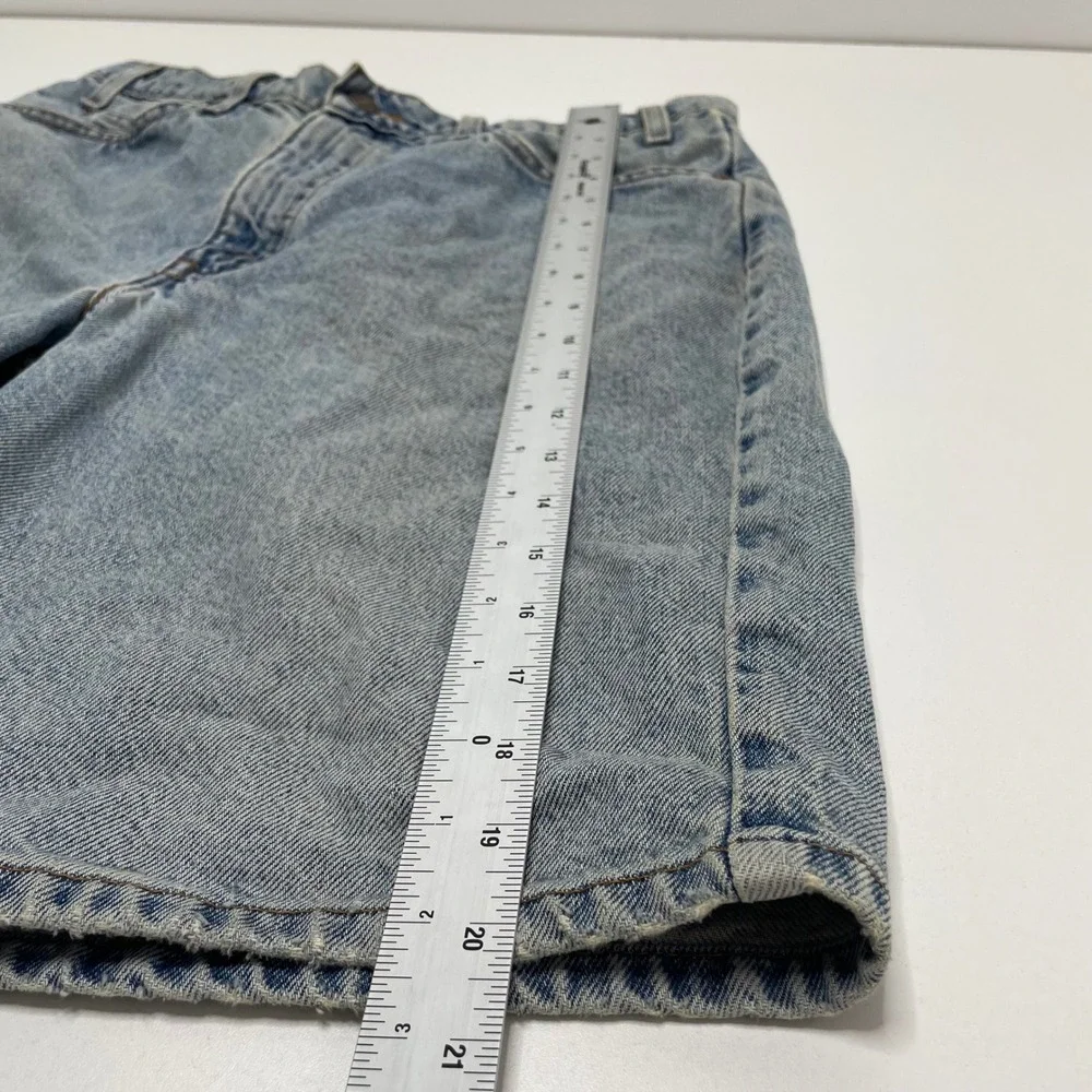 Vintage 90s Levis 550 Orange Tab Denim Shorts Baggy Thrashed 34 Jorts Skate Work